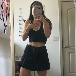 Black LA Hearts Flowy Skirt